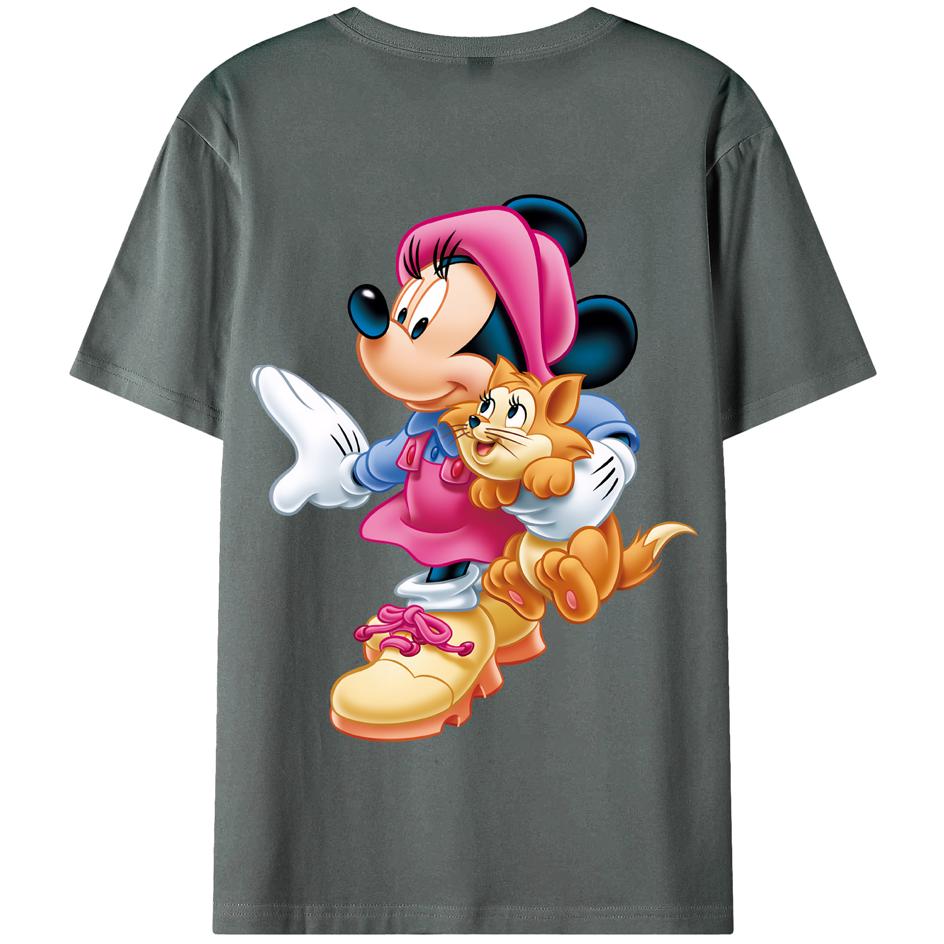 （画像用） ミッキーマウス Mickey Mouse 綿100％半袖Tシャツ（背面プリント）